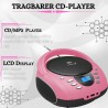 Boombox portable - cd/cd-r - usb - radio fm - entrée aux-in - prise casque - radio enfants - chaîne stéréo - système compact - r