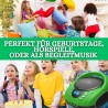 Boombox portable cd/cd-r usb fm radio entrée aux casque lecteur cd enfant chaîne stéréo système compact (golo vert)