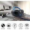Lecteur cd avec bleutooth, lp-d02 radio fm portable stéréo avec son cristallin, lecture mp3, entrée usb et aux, prise casque, ec