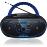 Lecteur cd avec bleutooth, lp-d02 radio fm portable stéréo avec son cristallin, lecture mp3, entrée usb et aux, prise casque, ec