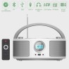 Poste cd enfant, wiscent radio fm lecteur cd portable boombox (avec bleutooth,radio fm,usb,aux,prise casque) lecteur cd enfant