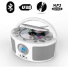 Poste cd enfant, wiscent radio fm lecteur cd portable boombox (avec bleutooth,radio fm,usb,aux,prise casque) lecteur cd enfant