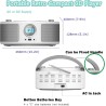Poste cd enfant, wiscent radio fm lecteur cd portable boombox (avec bleutooth,radio fm,usb,aux,prise casque) lecteur cd enfant