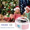 Poste cd enfant, wiscent radio fm lecteur cd portable boombox (avec bleutooth,radio fm,usb,aux,prise casque) lecteur cd enfant