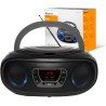Denver tcl-212btgrey lecteur de cd portable boombox. radio fm. bleutooth. haut-parleurs volume 4w. entrée aux. lecture mp3 via u