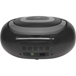 Denver tcl-212btgrey lecteur de cd portable boombox. radio fm. bleutooth. haut-parleurs volume 4w. entrée aux. lecture mp3 via u