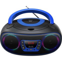 Radio-cd mp3 denver electronics bleutooth led lcd bleu noir/bleu