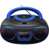 Radio-cd mp3 denver electronics bleutooth led lcd bleu noir/bleu