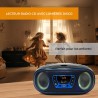 Radio-cd mp3 denver electronics bleutooth led lcd bleu noir/bleu
