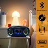 Radio-cd mp3 denver electronics bleutooth led lcd bleu noir/bleu