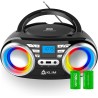 Klim boombox b3 - poste radio cd portable - nouveauté - radio fm, cd, bleutooth, usb, mp3 - cd boombox - mode filaire et sans fi