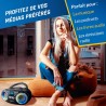 Klim boombox b3 - poste radio cd portable - nouveauté - radio fm, cd, bleutooth, usb, mp3 - cd boombox - mode filaire et sans fi