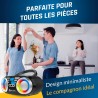 Klim boombox b3 - poste radio cd portable - nouveauté - radio fm, cd, bleutooth, usb, mp3 - cd boombox - mode filaire et sans fi