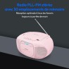 MEDION E66476 Stereo Sound System (Boombox, Lecteur CD, MP3, Cassette, Lecteur de Cassette Portable pour Enfants, Radio FM, AUX,