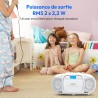 MEDION E66476 Stereo Sound System (Boombox, Lecteur CD, MP3, Cassette, Lecteur de Cassette Portable pour Enfants, Radio FM, AUX,