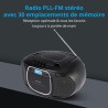MEDION E66476 Système de Son stéréo (Boombox, Lecteur CD, MP3, Cassette, Lecteur de Cassette Portable pour Enfants, Radio FM, AU