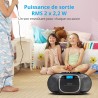 MEDION E66476 Système de Son stéréo (Boombox, Lecteur CD, MP3, Cassette, Lecteur de Cassette Portable pour Enfants, Radio FM, AU