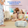 MEDION E66476 Stereo Sound System (Boombox, Lecteur CD, MP3, Cassette, Lecteur de Cassette Portable pour Enfants, Radio FM, AUX,