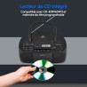 MEDION E65010 Radio stéréo (Lecteur CD, Cassette, Port USB, entrée Audio AUX, Lecture MP3. Radio FM PLL,40 mémoires de Stations,