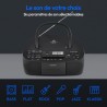 MEDION E65010 Radio stéréo (Lecteur CD, Cassette, Port USB, entrée Audio AUX, Lecture MP3. Radio FM PLL,40 mémoires de Stations,