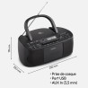 MEDION E65010 Radio stéréo (Lecteur CD, Cassette, Port USB, entrée Audio AUX, Lecture MP3. Radio FM PLL,40 mémoires de Stations,