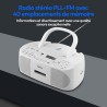 MEDION Radio stéréo E65010 (Lecteur CD, Cassette, Connexion USB, entrée Audio AUX, Lecture MP3. Radio FM PLL, mémoire 40 Station