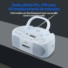 MEDION E65010 Radio stéréo (Lecteur CD, Cassette, Port USB, entrée Audio AUX, Lecture MP3. Radio FM PLL, 40 Stations mémorisable
