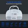 MEDION E65010 Radio stéréo (Lecteur CD, Cassette, Port USB, entrée Audio AUX, Lecture MP3. Radio FM PLL, 40 Stations mémorisable