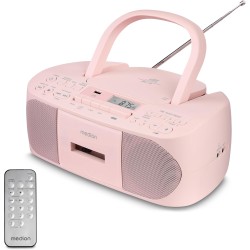 MEDION E65010 Radio stéréo (Lecteur CD, Cassette, Port USB, entrée Audio AUX, Lecture MP3. Radio FM PLL,40 mémoires de Stations,