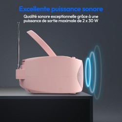 MEDION E65010 Radio stéréo (Lecteur CD, Cassette, Port USB, entrée Audio AUX, Lecture MP3. Radio FM PLL,40 mémoires de Stations,