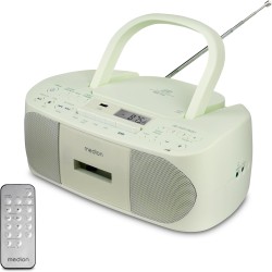 MEDION E65010 Radio stéréo (Lecteur CD, Cassette, Port USB, entrée Audio AUX, Lecture MP3. Radio FM PLL,40 mémoires de Stations,