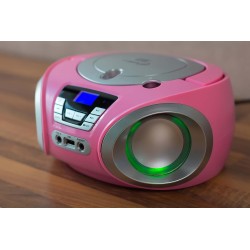 Lecteur cd avec éclairage led | prise casque | radio stéréo portable | radio enfant | chaîne | usb | lecteur cd/mp3 | radio fm |