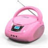 Lecteur cd portable boombox stéréo pour enfants, compatible bleutooth, radio fm, entrée aux, sortie casque, fonctionne dc/ac (ro