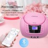 Lecteur cd portable boombox stéréo pour enfants, compatible bleutooth, radio fm, entrée aux, sortie casque, fonctionne dc/ac (ro