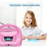 Lecteur cd portable boombox stéréo pour enfants, compatible bleutooth, radio fm, entrée aux, sortie casque, fonctionne dc/ac (ro