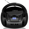 Lecteur cd avec bleutooth, lp-d03 radio fm portable stéréo avec son cristallin, lecture mp3, entrée usb et aux, prise casque, ec