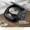 Lecteur cd avec bleutooth, lp-d03 radio fm portable stéréo avec son cristallin, lecture mp3, entrée usb et aux, prise casque, ec