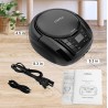 Lecteur cd avec bleutooth, lp-d03 radio fm portable stéréo avec son cristallin, lecture mp3, entrée usb et aux, prise casque, ec