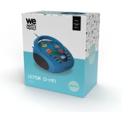 Lecteur - Radio CD - USB WeKids: FM, Lecteur CD/CD-R/CD-RW/MP3, RMS2*2W, entrée Aux et Micro, modèle Mer