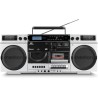 Medion p66538 enregistreur à cassettes (ghettoblaster rétro avec lecteur cd, années 80, grand, usb, sd, cd, cassettes mc, radio 
