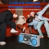 Medion p66538 enregistreur à cassettes (ghettoblaster rétro avec lecteur cd, années 80, grand, usb, sd, cd, cassettes mc, radio 
