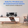 Medion p66538 enregistreur à cassettes (ghettoblaster rétro avec lecteur cd, années 80, grand, usb, sd, cd, cassettes mc, radio 