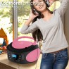 Boombox - lecteur cd portable - cd/cd-r - usb - radio fm enfants - entrée aux-in - prise casque - chaîne stéréo - système compac