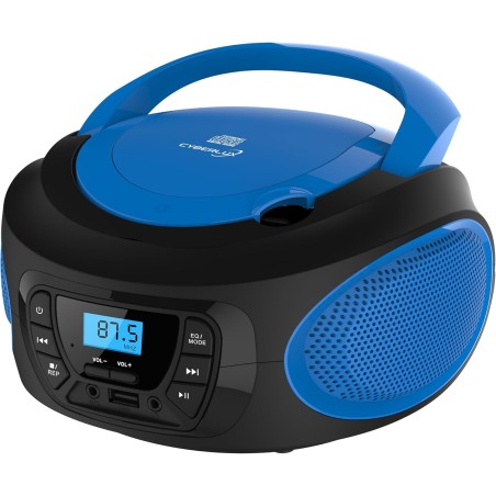Boombox - Lecteur CD portable - CD/CD-R - USB - Radio FM - Entrée AUX-IN - Prise casque - Radio enfants - Radio CD - Chaîne stér