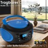 Boombox - Lecteur CD portable - CD/CD-R - USB - Radio FM - Entrée AUX-IN - Prise casque - Radio enfants - Radio CD - Chaîne stér