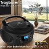 Boombox - Lecteur portable - CD/CD-R - USB - Radio FM - Entrée AUX-IN - Prise casque - Radio enfants - Chaîne stéréo - Système c