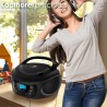 Boombox - Lecteur portable - CD/CD-R - USB - Radio FM - Entrée AUX-IN - Prise casque - Radio enfants - Chaîne stéréo - Système c