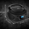 Boombox - Lecteur portable - CD/CD-R - USB - Radio FM - Entrée AUX-IN - Prise casque - Radio enfants - Chaîne stéréo - Système c