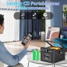 Grande lecteur cd portable pour la maison et boombox rechargeable avec radio, bleutooth, télécommande, batterie 5000 mah, usb, a