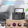 Grande lecteur cd portable pour la maison et boombox rechargeable avec radio, bleutooth, télécommande, batterie 5000 mah, usb, a